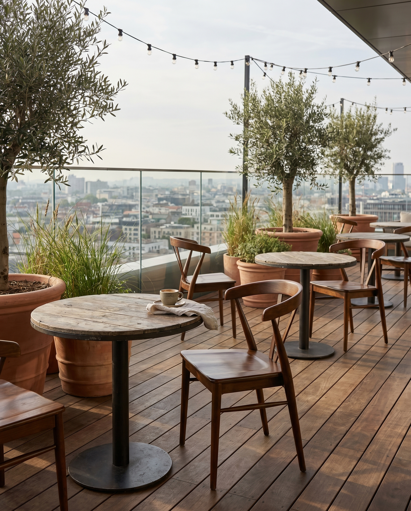 Helsinki ahşap sandalye - rooftop bar