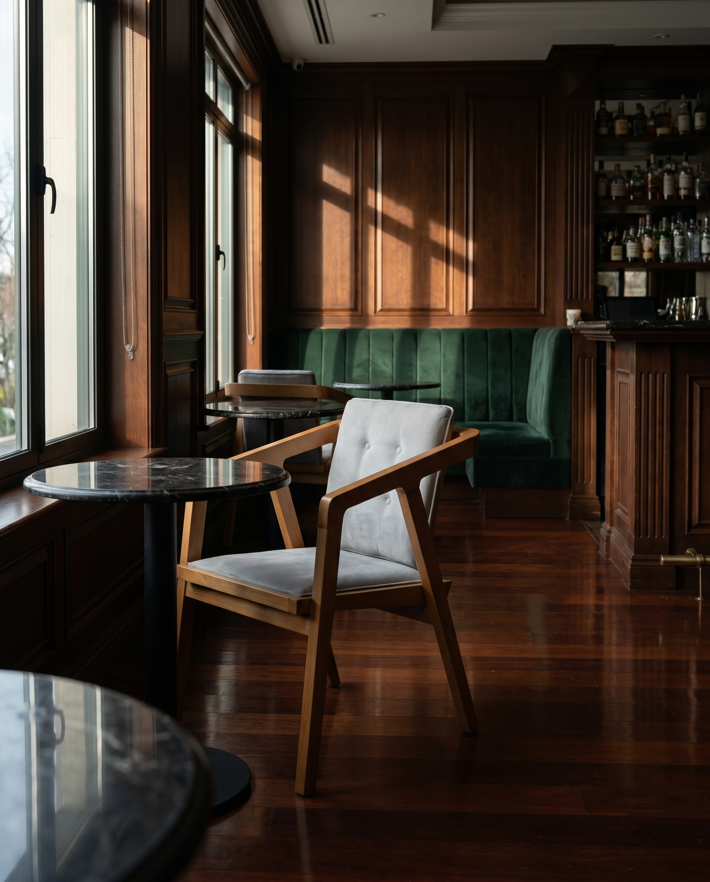 Marlow ahşap sandalye - kokteyl lounge