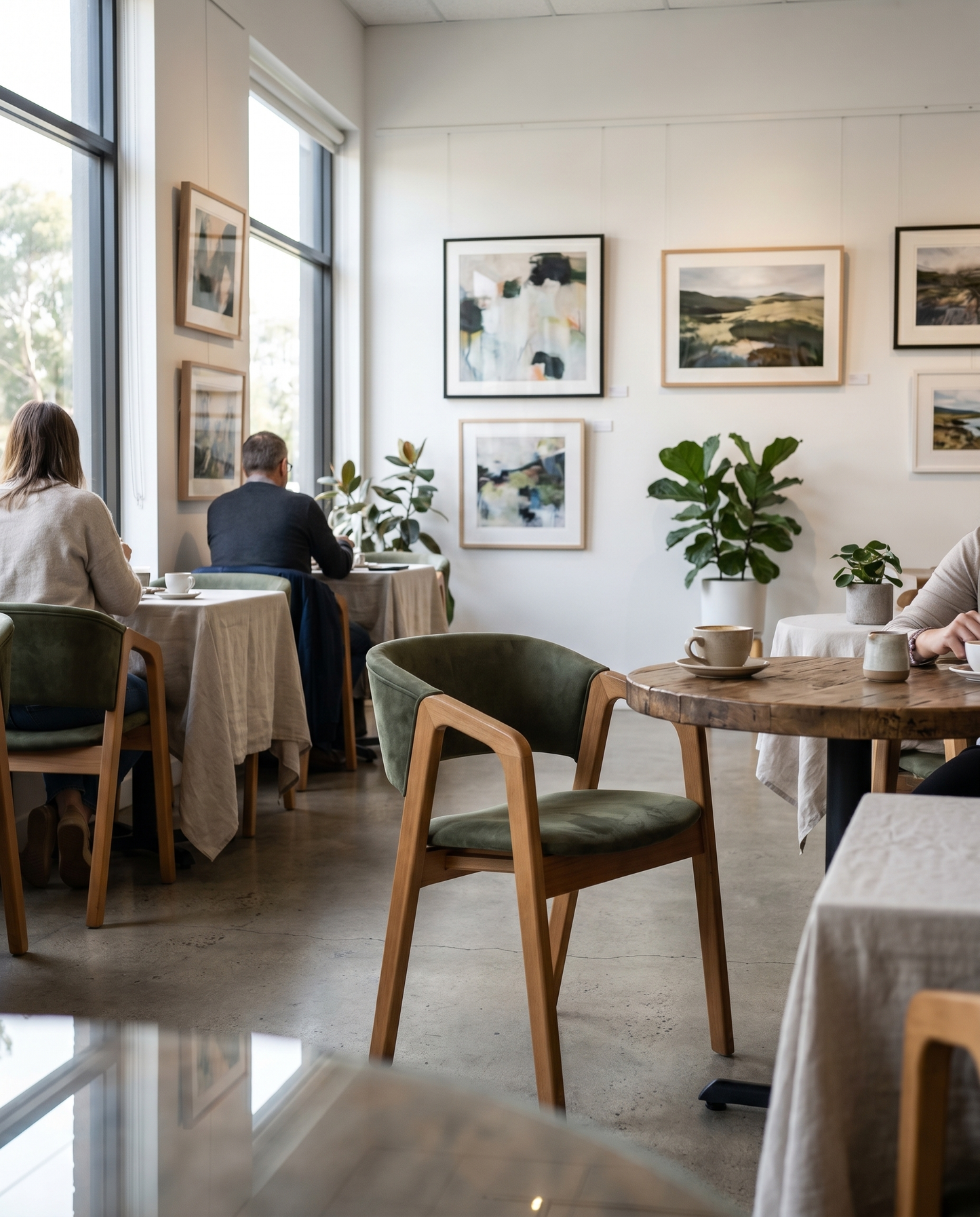 Colette ahşap sandalye - sanat galerisi kafe