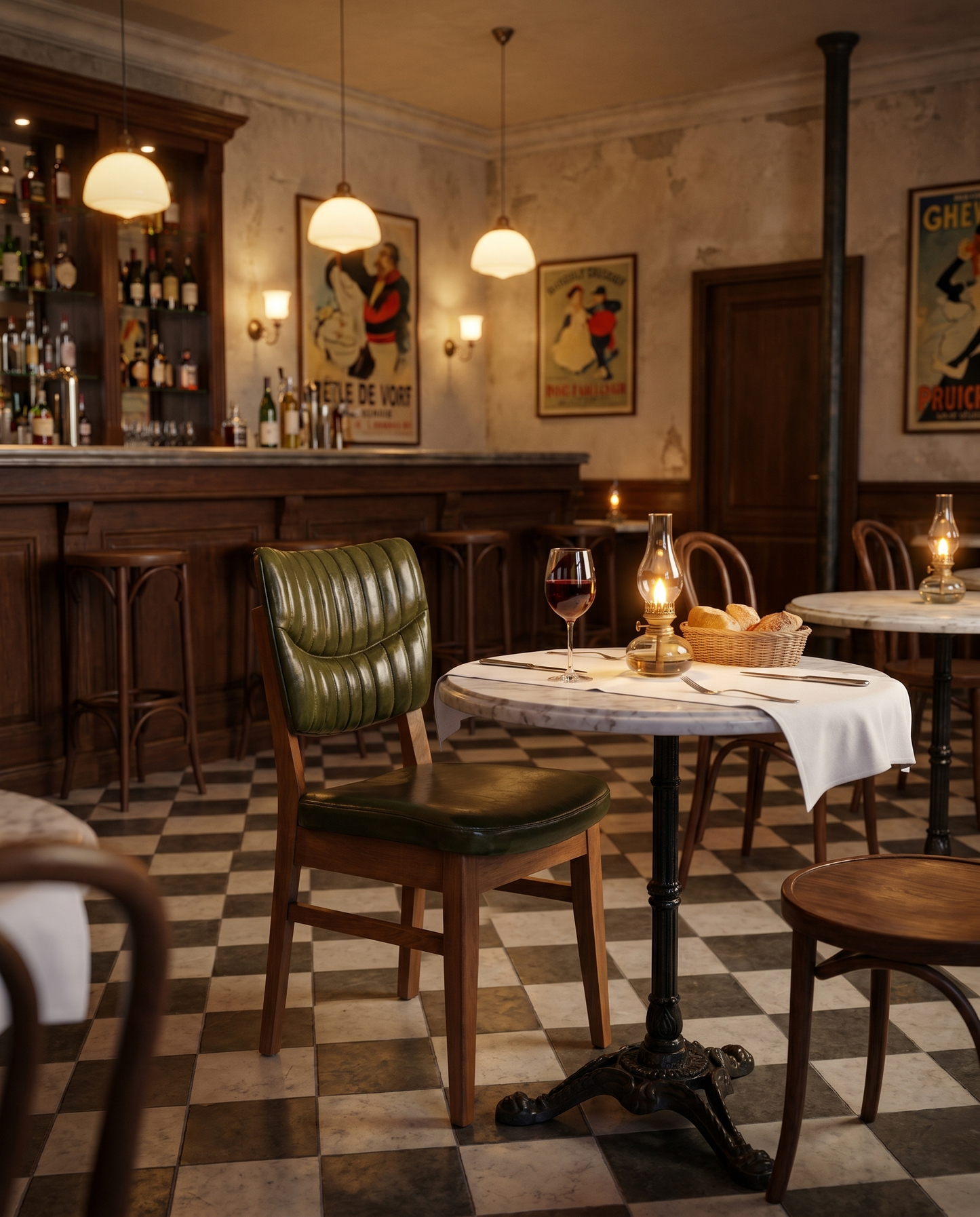 Oxford ahşap sandalye - bistro