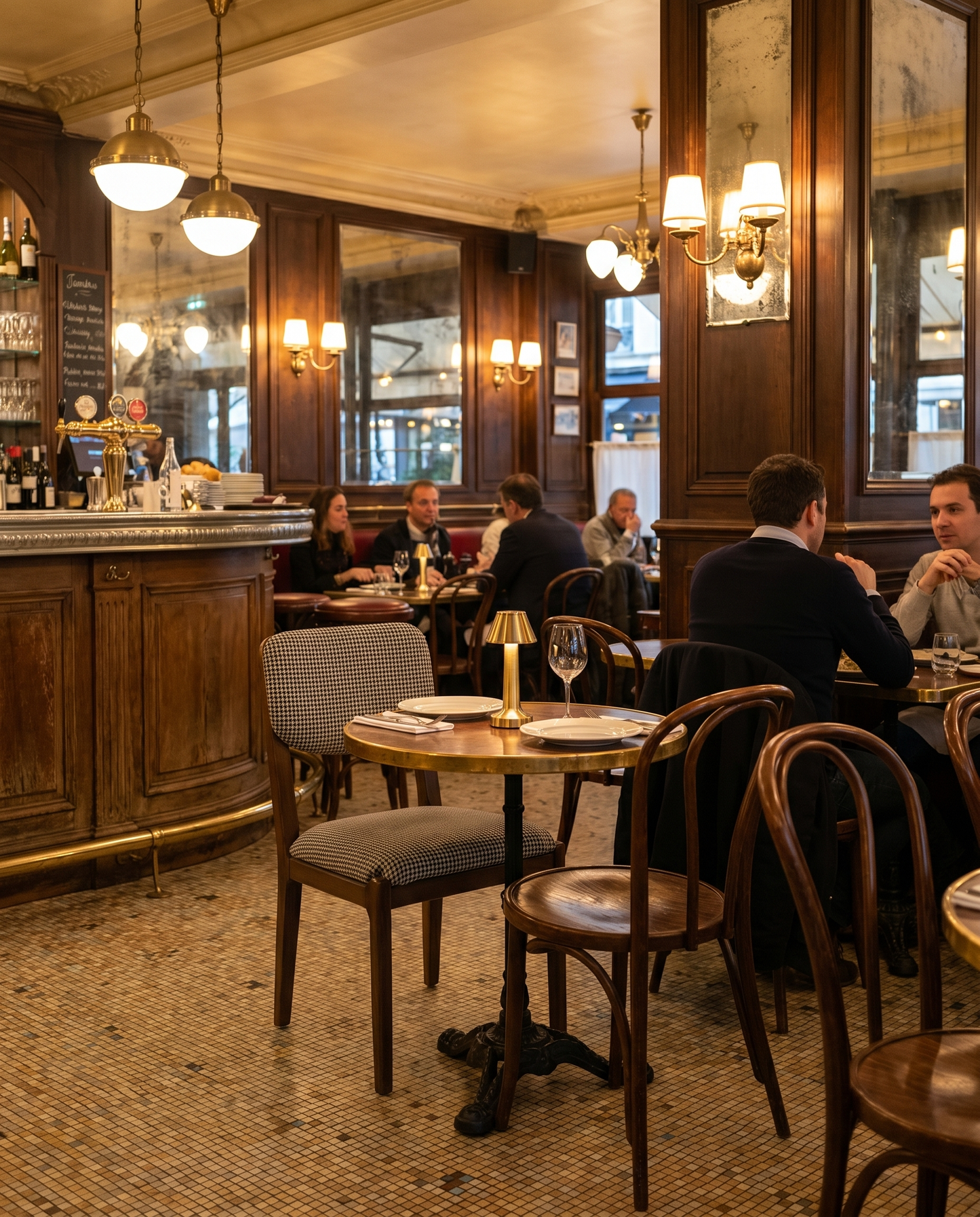 Brighton ahşap sandalye - brasserie