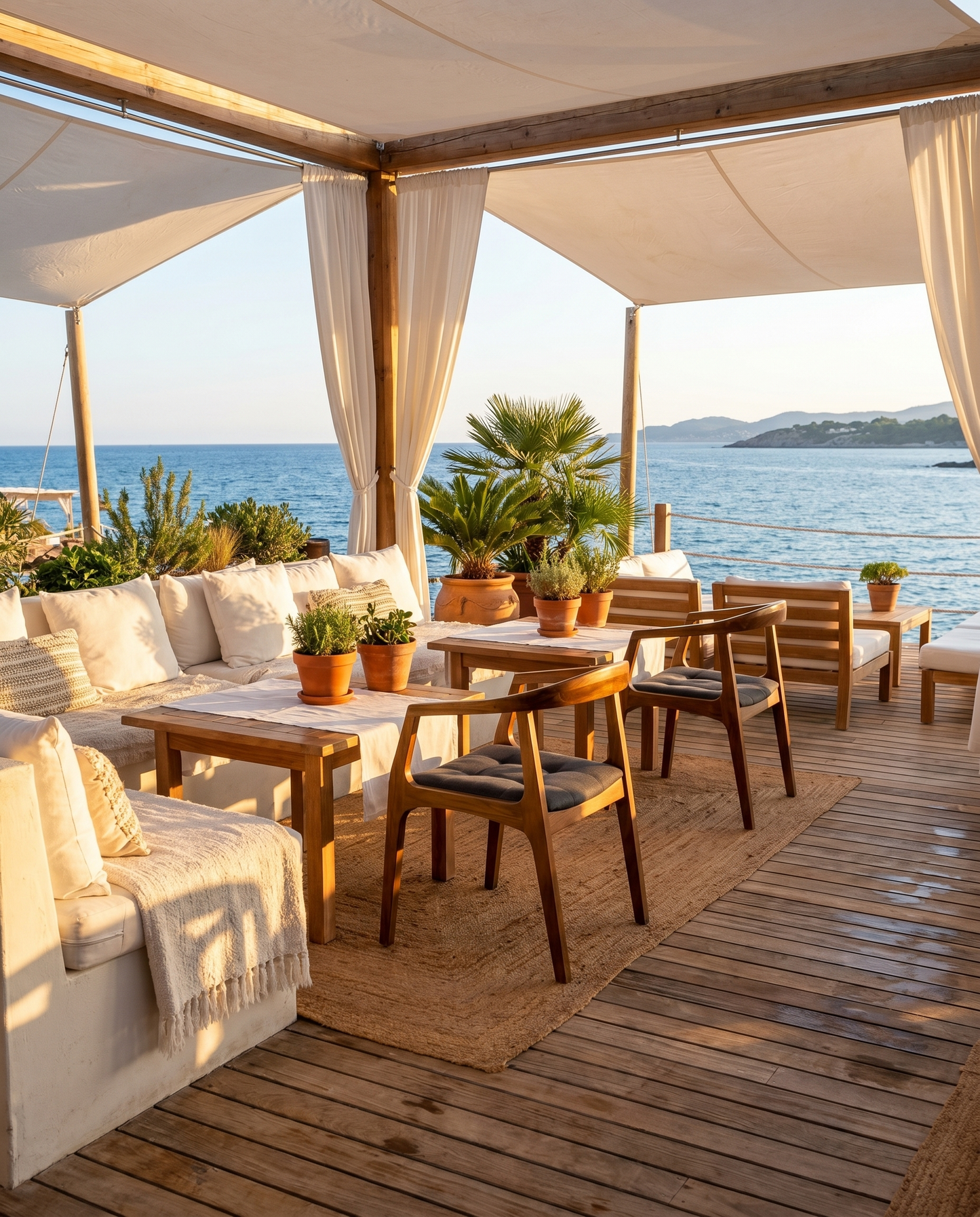 Onyx ahşap sandalye - sahil beach club