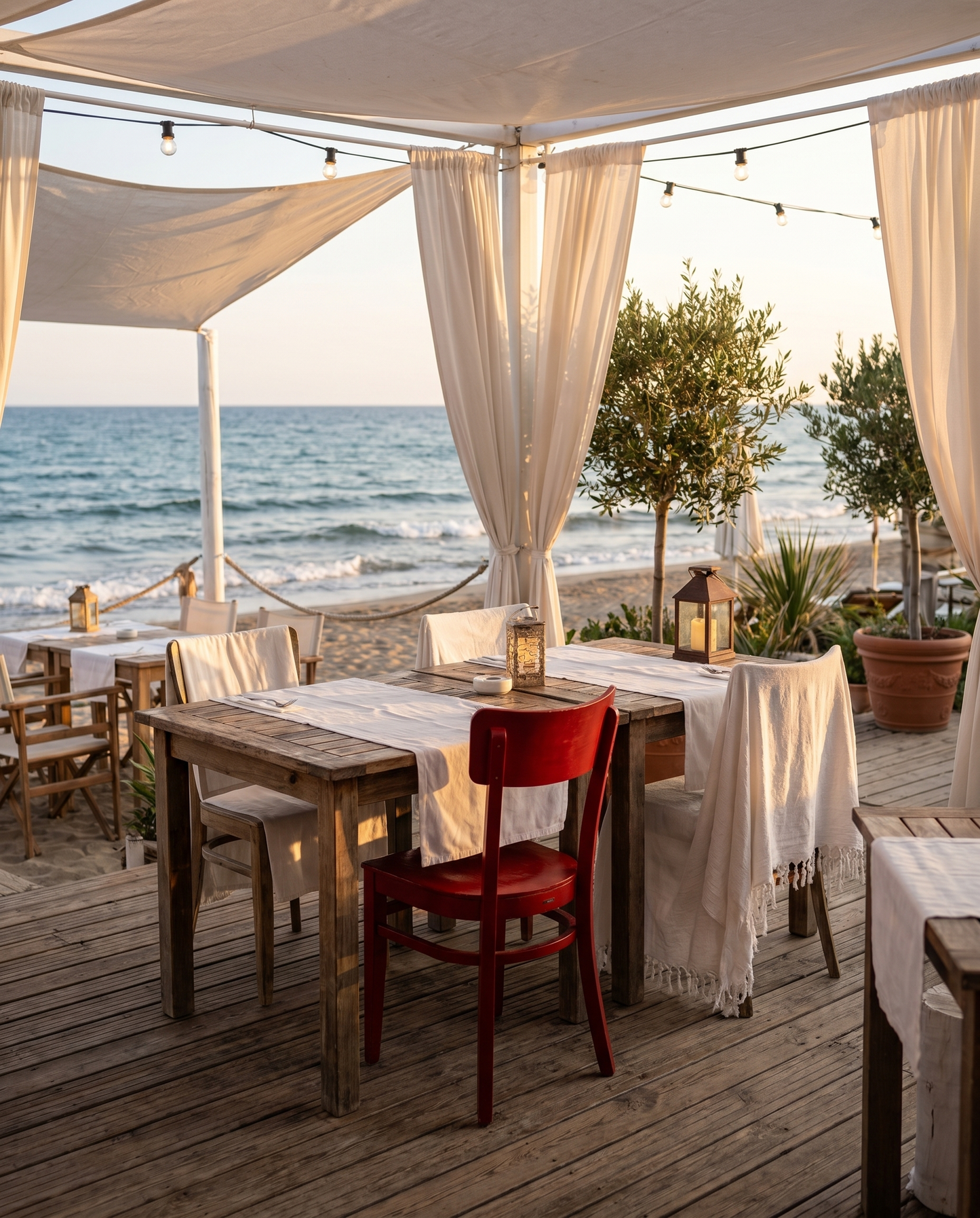 Hampton ahşap sandalye - sahil beach club