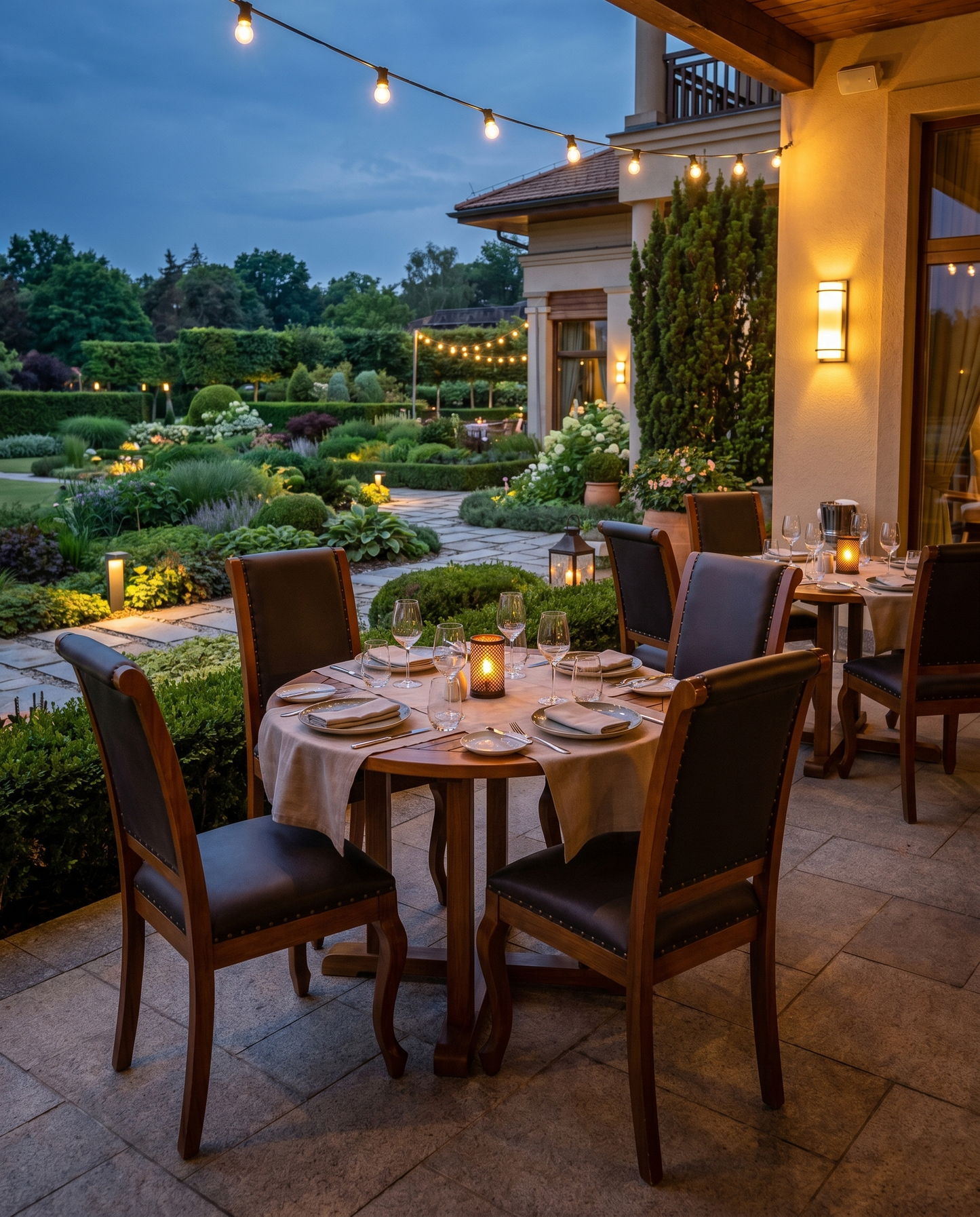 Nice ahşap sandalye - otel teras restoranı