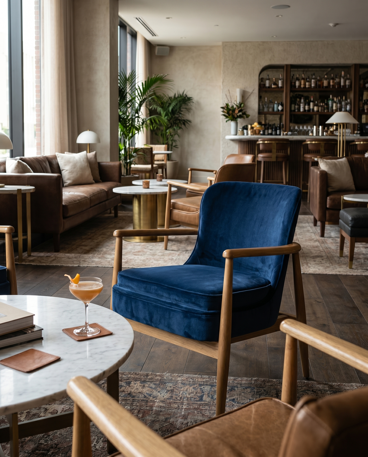 Lucca ahşap sandalye - otel lounge bar