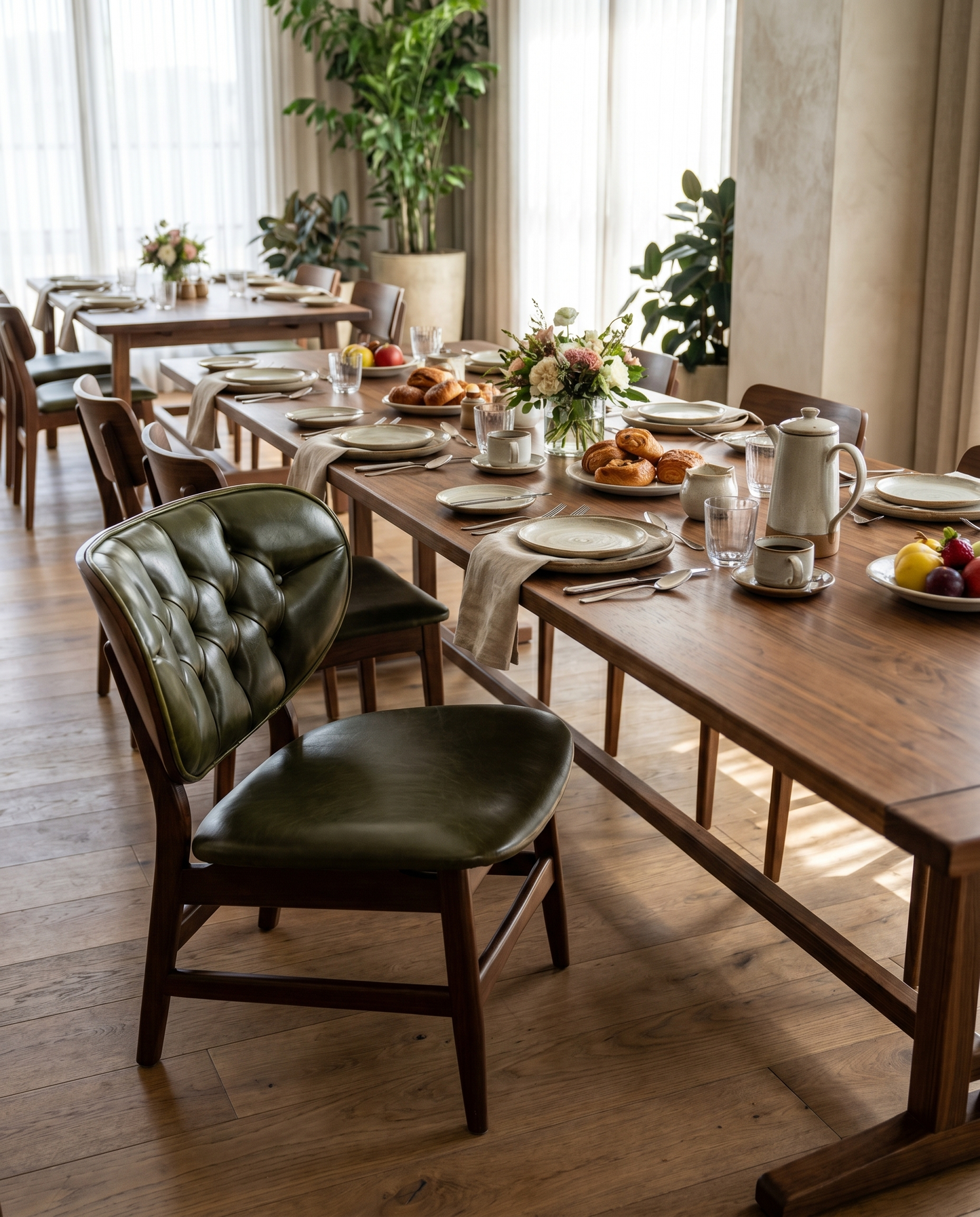 Bologna ahşap sandalye - butik otel kahvaltı salonu