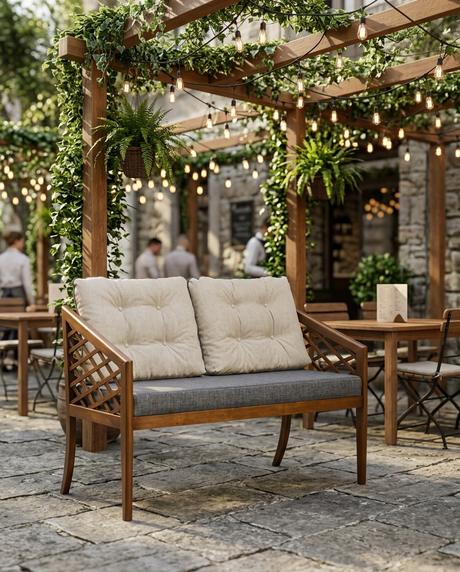 Aegean ahşap sandalye - restoran terası