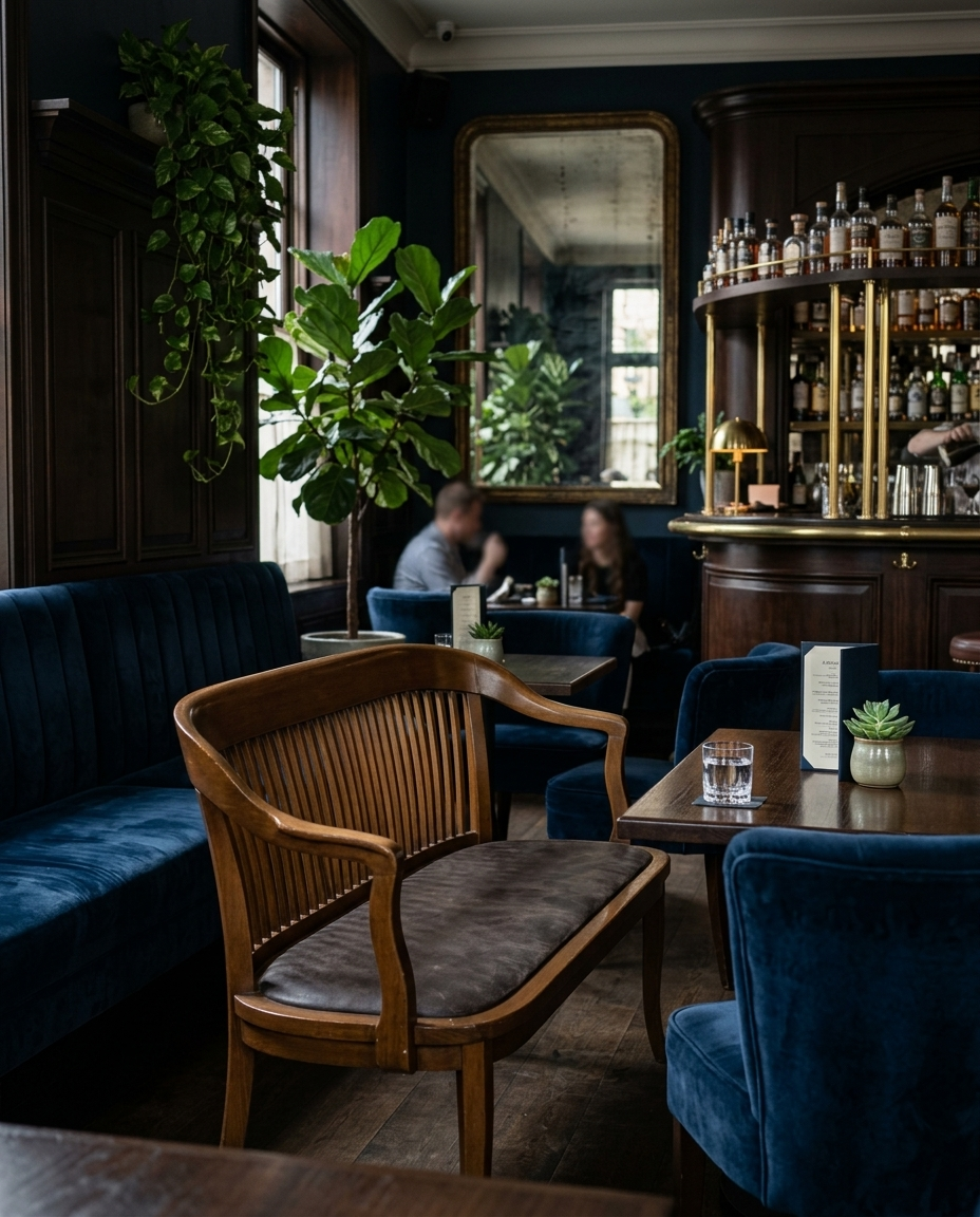 Braga ahşap sandalye - kokteyl lounge