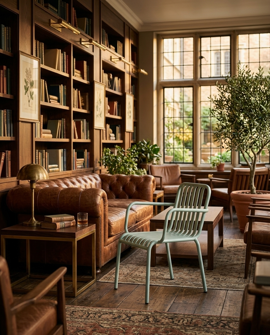 Potsdam ahşap sandalye - otel kütüphanesi