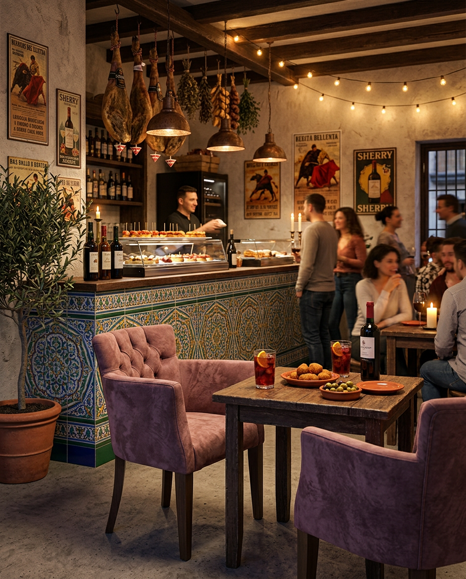 Aarhus ahşap sandalye - tapas bar