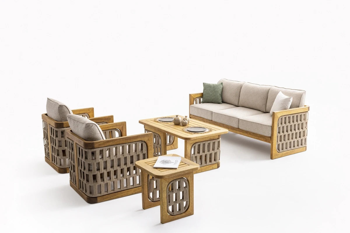 Zeus Wood Bahçe Oturma Grubu