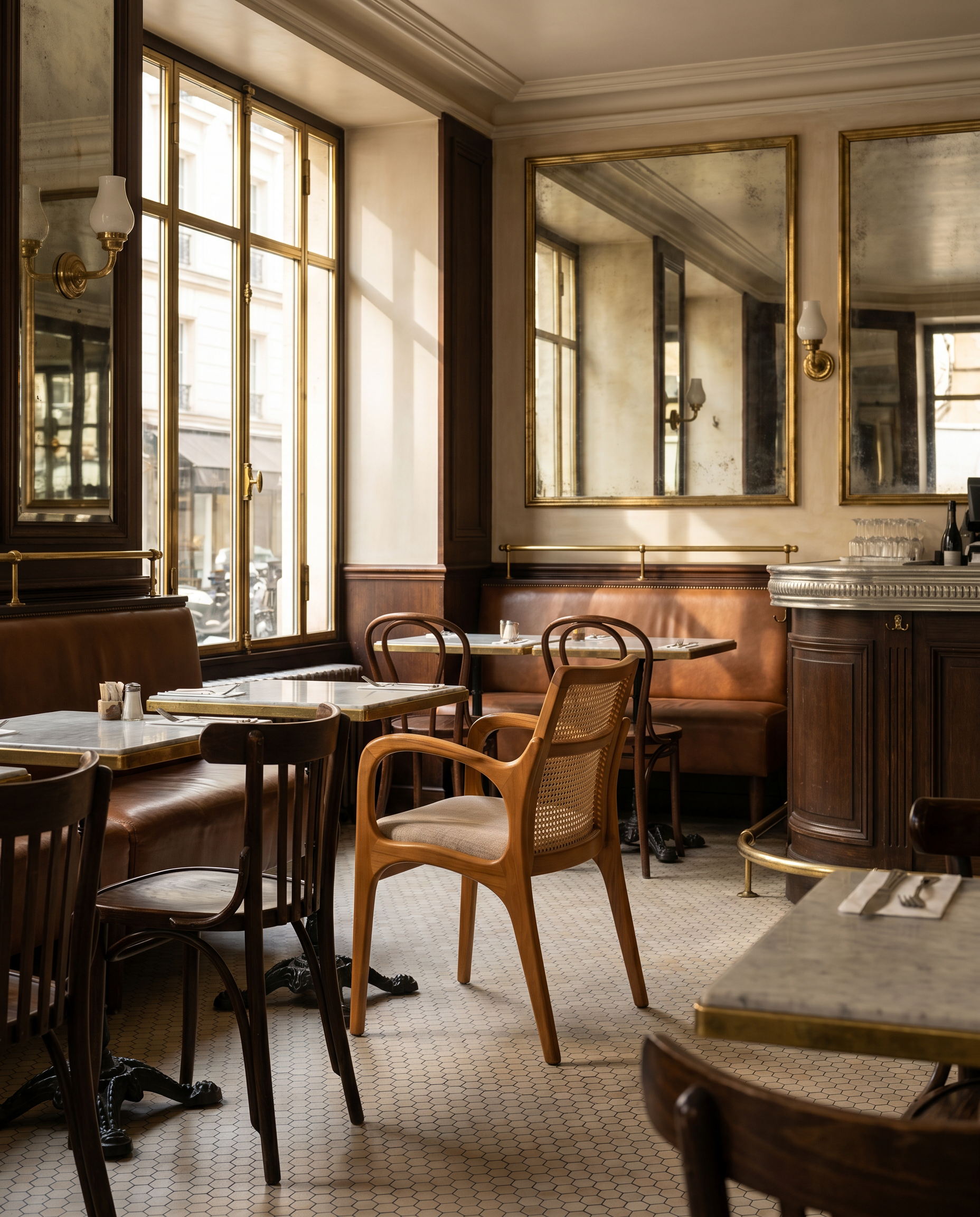 London ahşap sandalye - brasserie