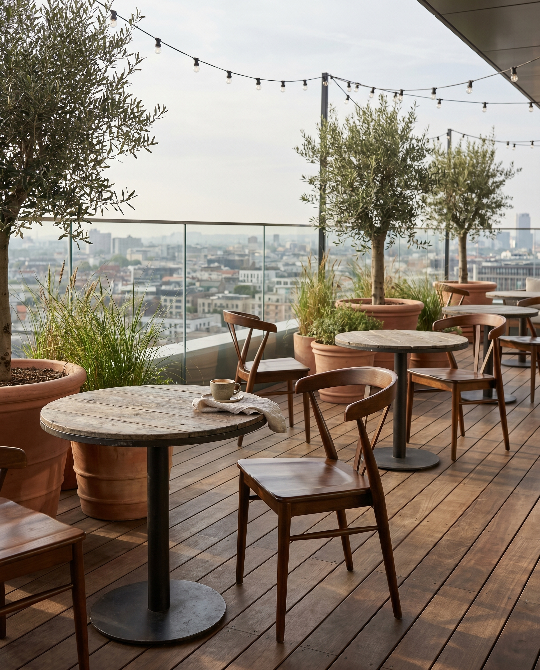 Helsinki ahşap sandalye - rooftop bar
