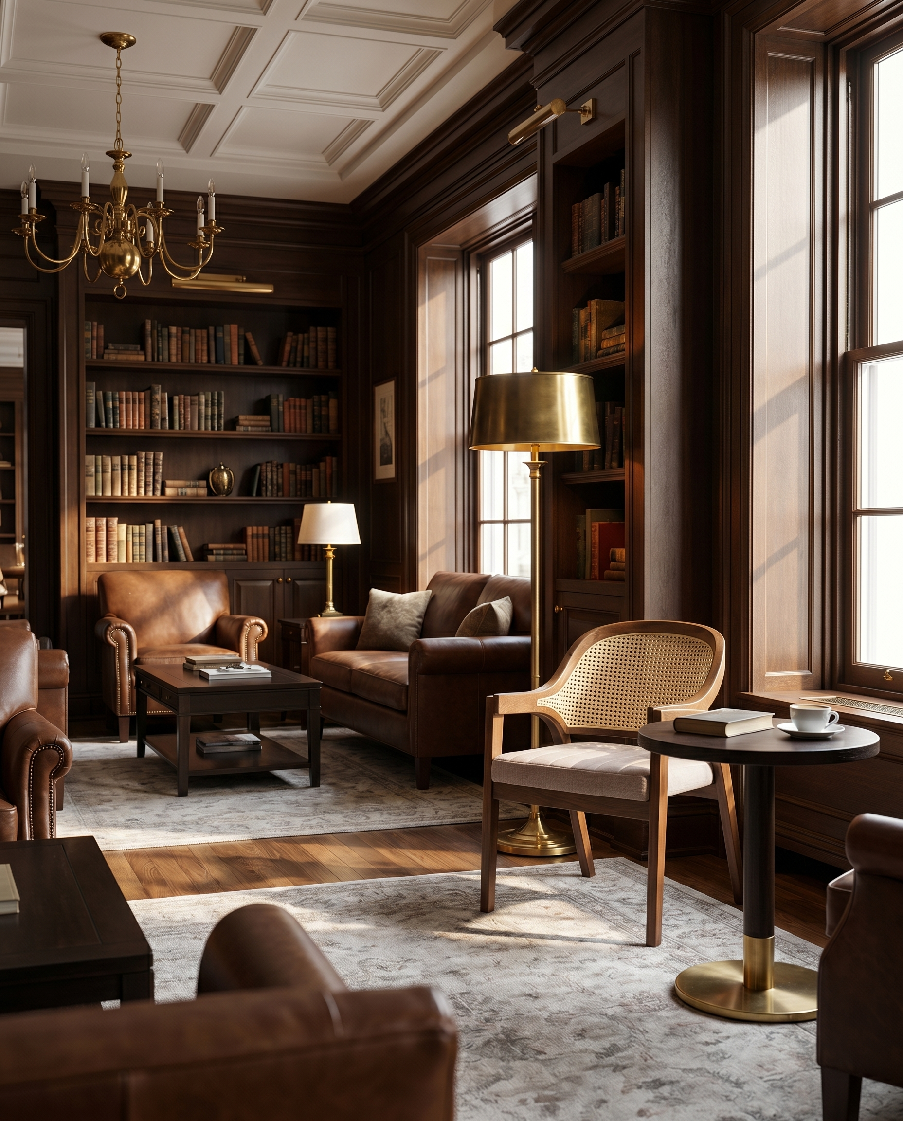 Pearl ahşap sandalye - otel kütüphanesi