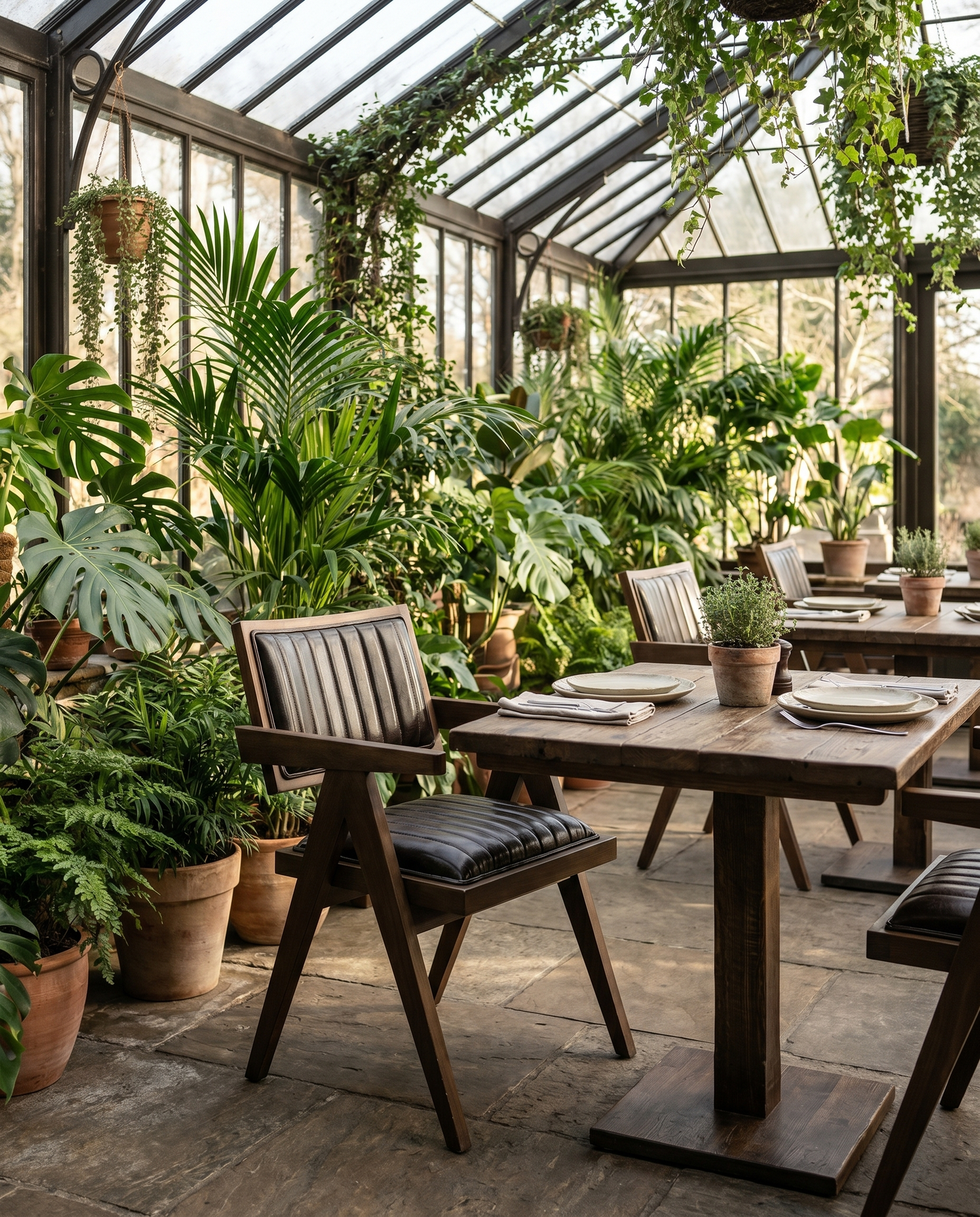 Noble ahşap sandalye - cam sera restoran