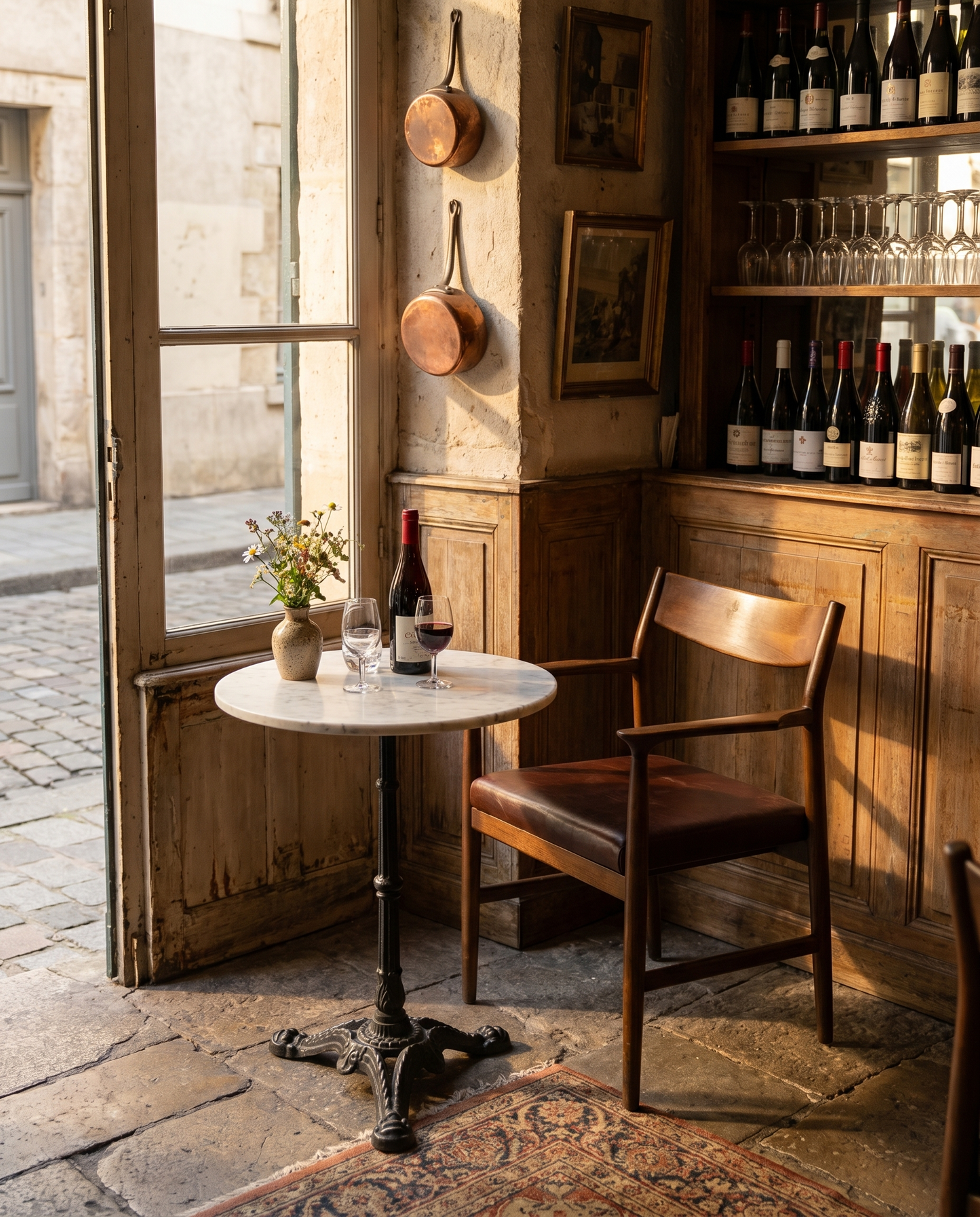 Cordelia ahşap sandalye - bistro