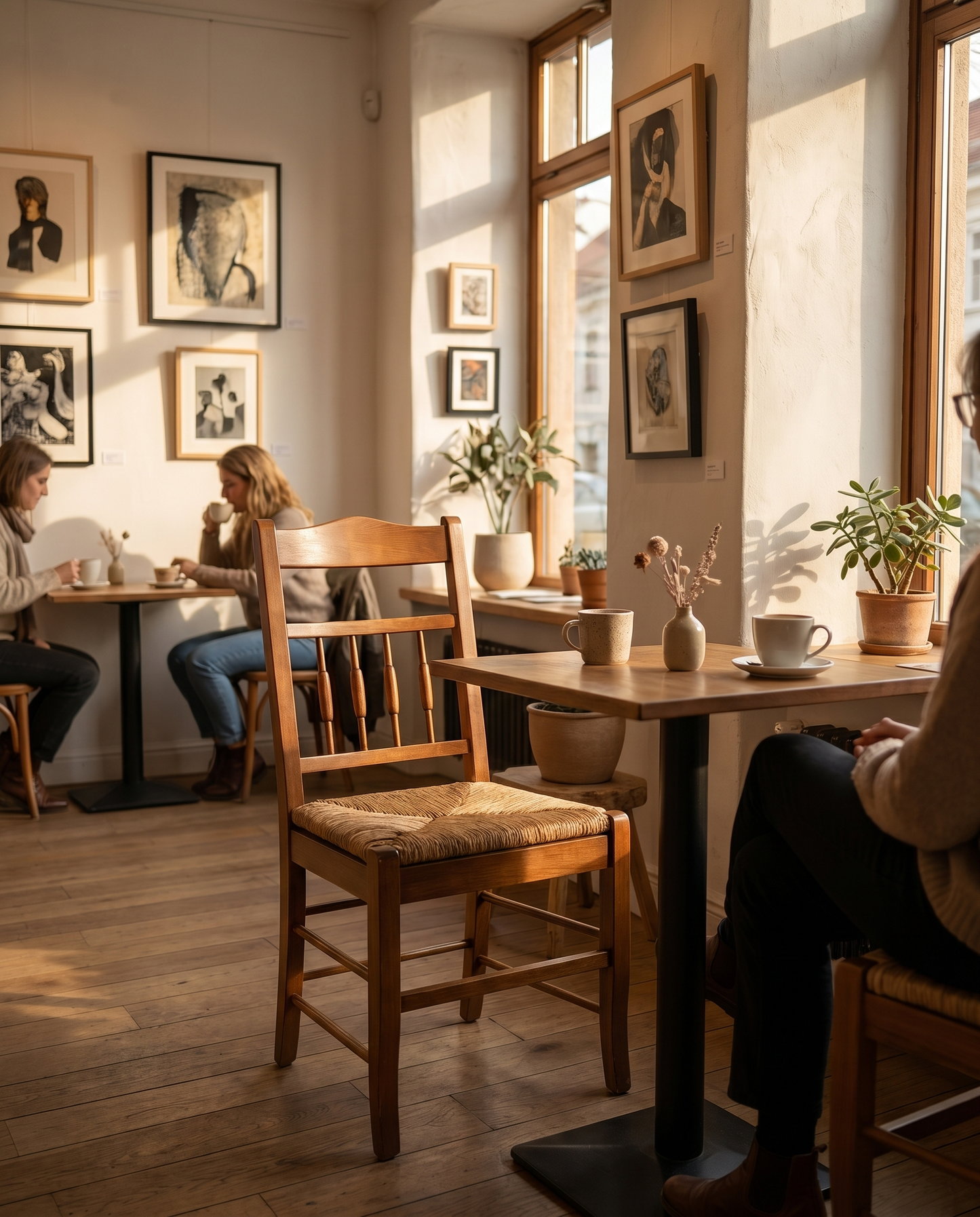 Riga ahşap sandalye - sanat galerisi kafe