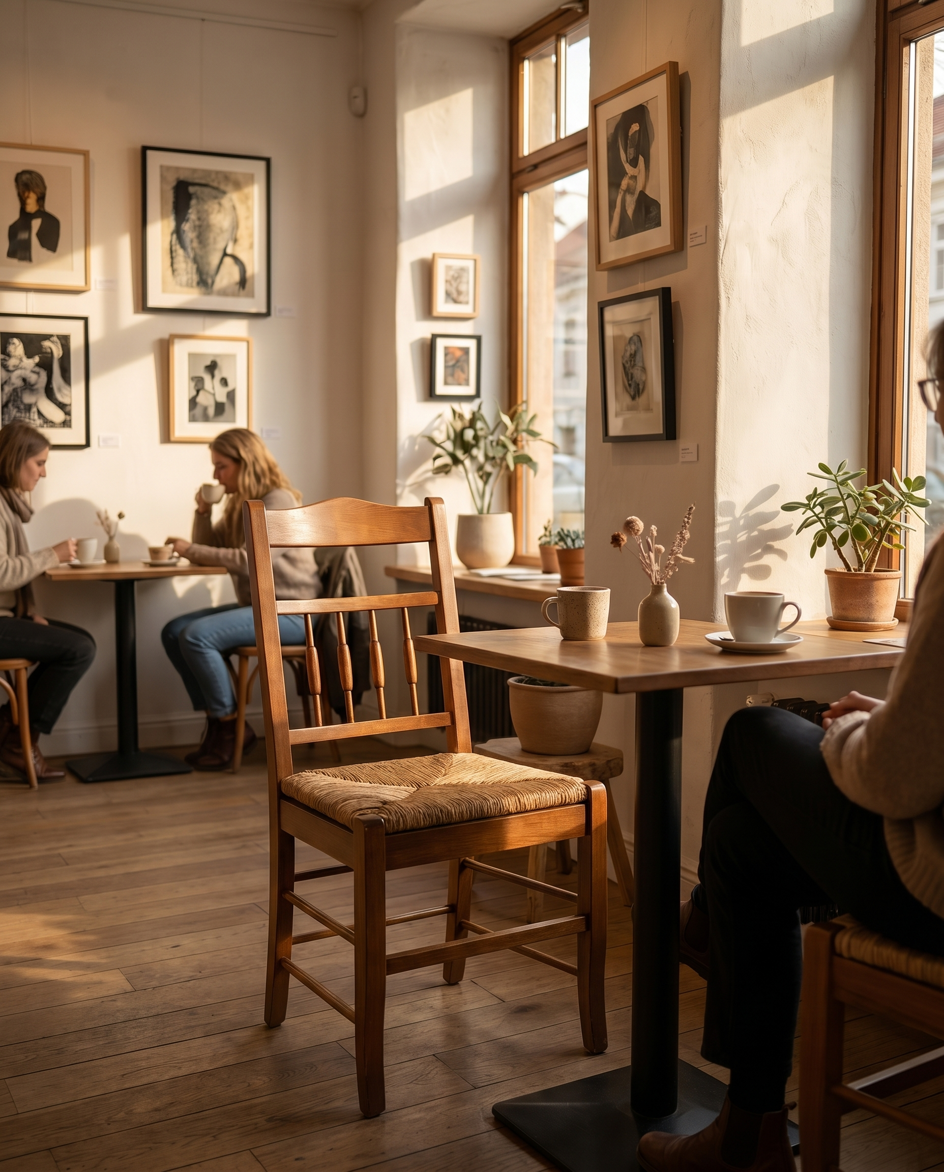 Riga ahşap sandalye - sanat galerisi kafe