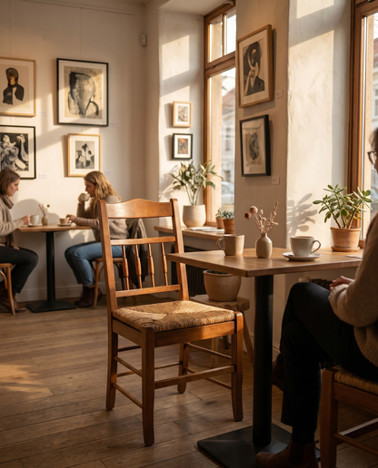 Riga ahşap sandalye - sanat galerisi kafe
