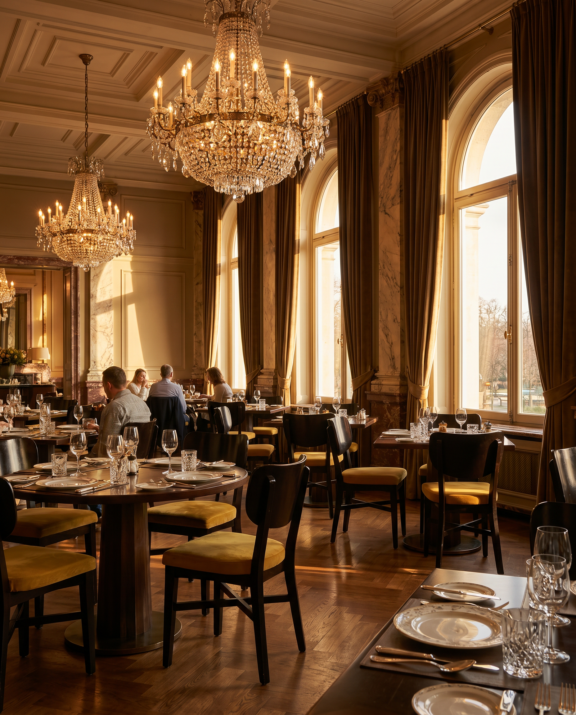 Sofia ahşap sandalye - lüks otel restoranı