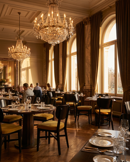 Sofia ahşap sandalye - lüks otel restoranı