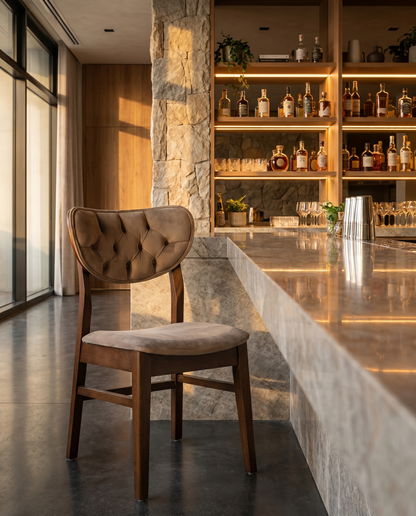 Isabella ahşap sandalye - modern bar