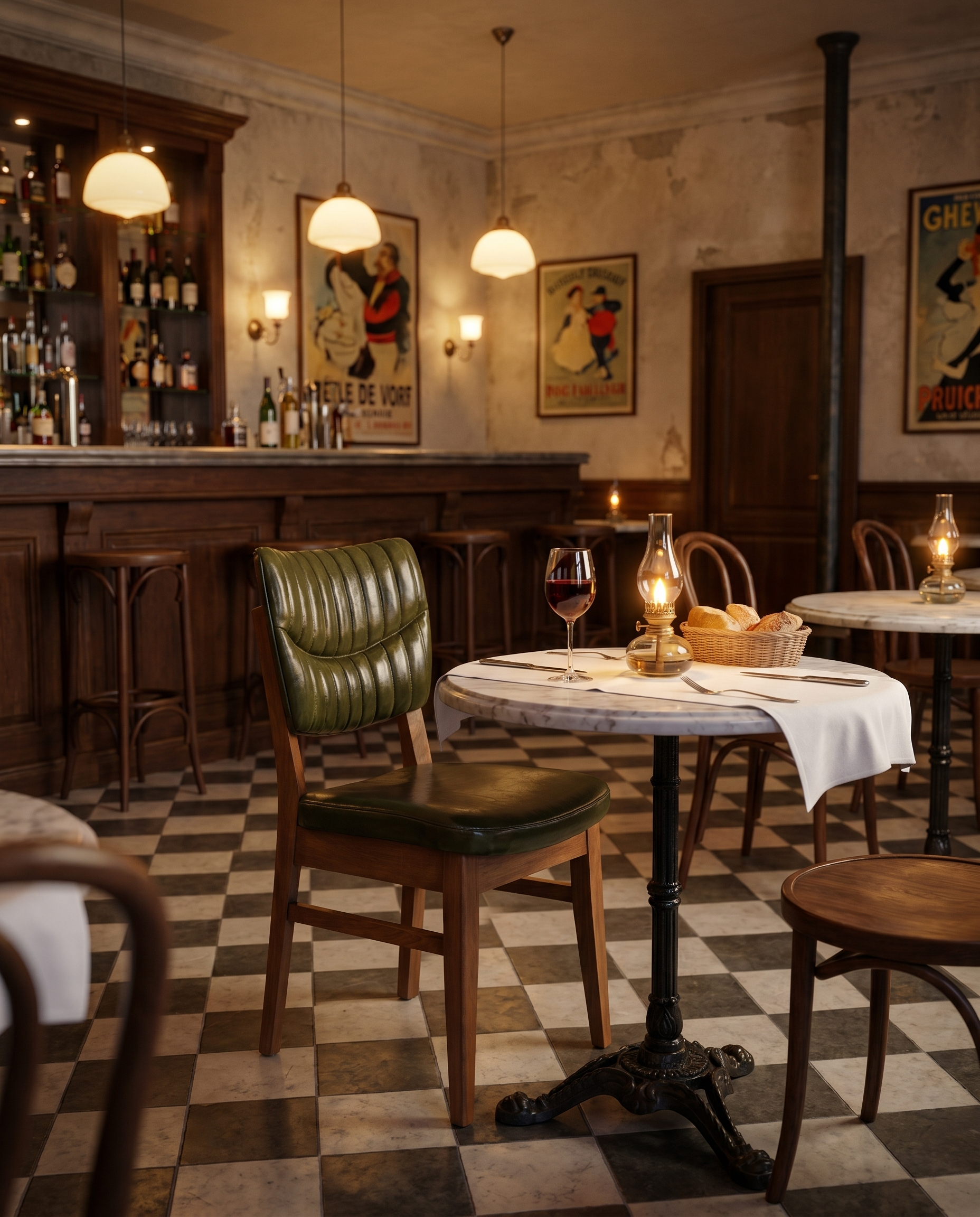 Oxford ahşap sandalye - bistro
