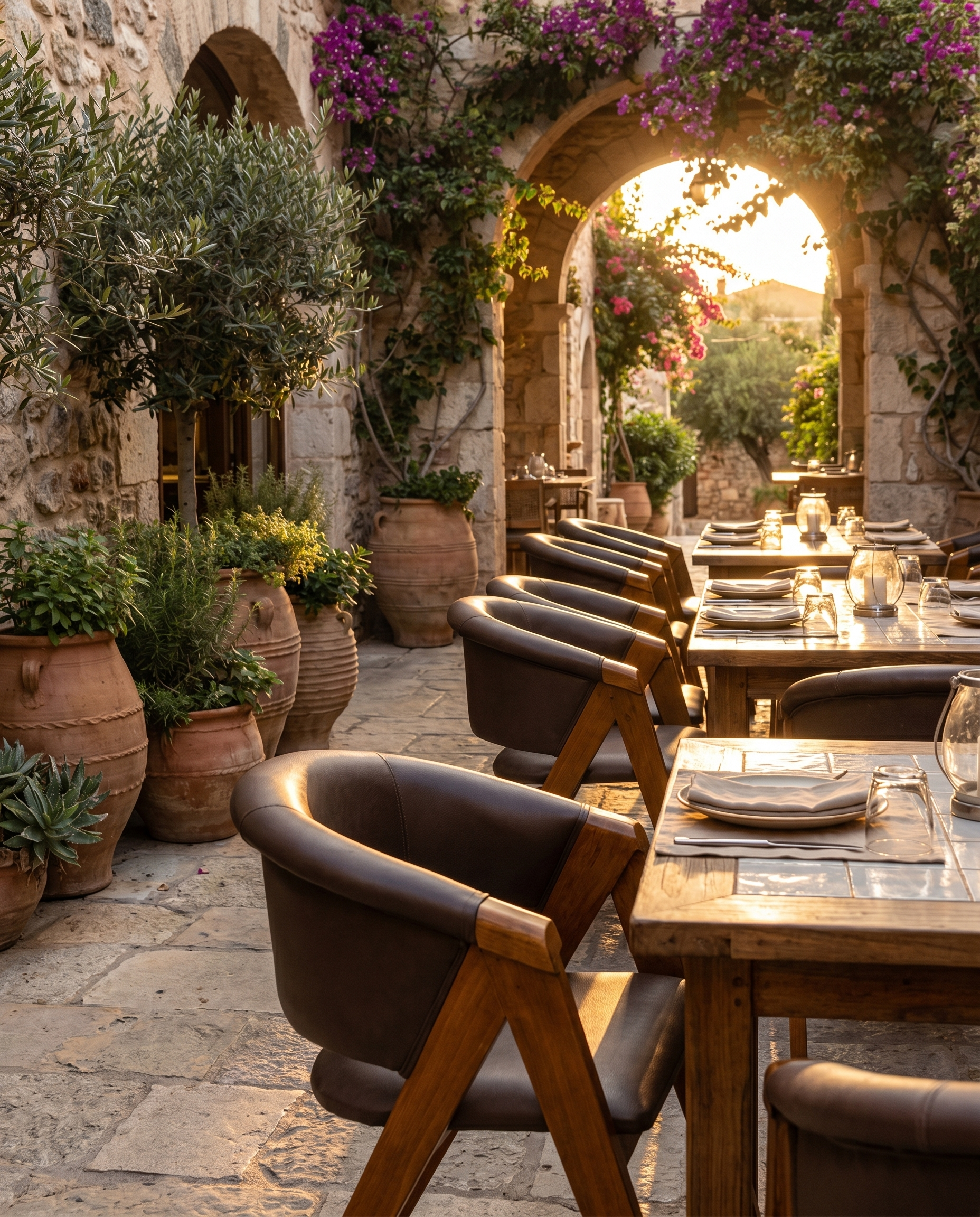 Salzburg ahşap sandalye - avlu bahçe restoranı