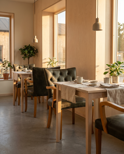 Prague ahşap sandalye - İskandinav restoran