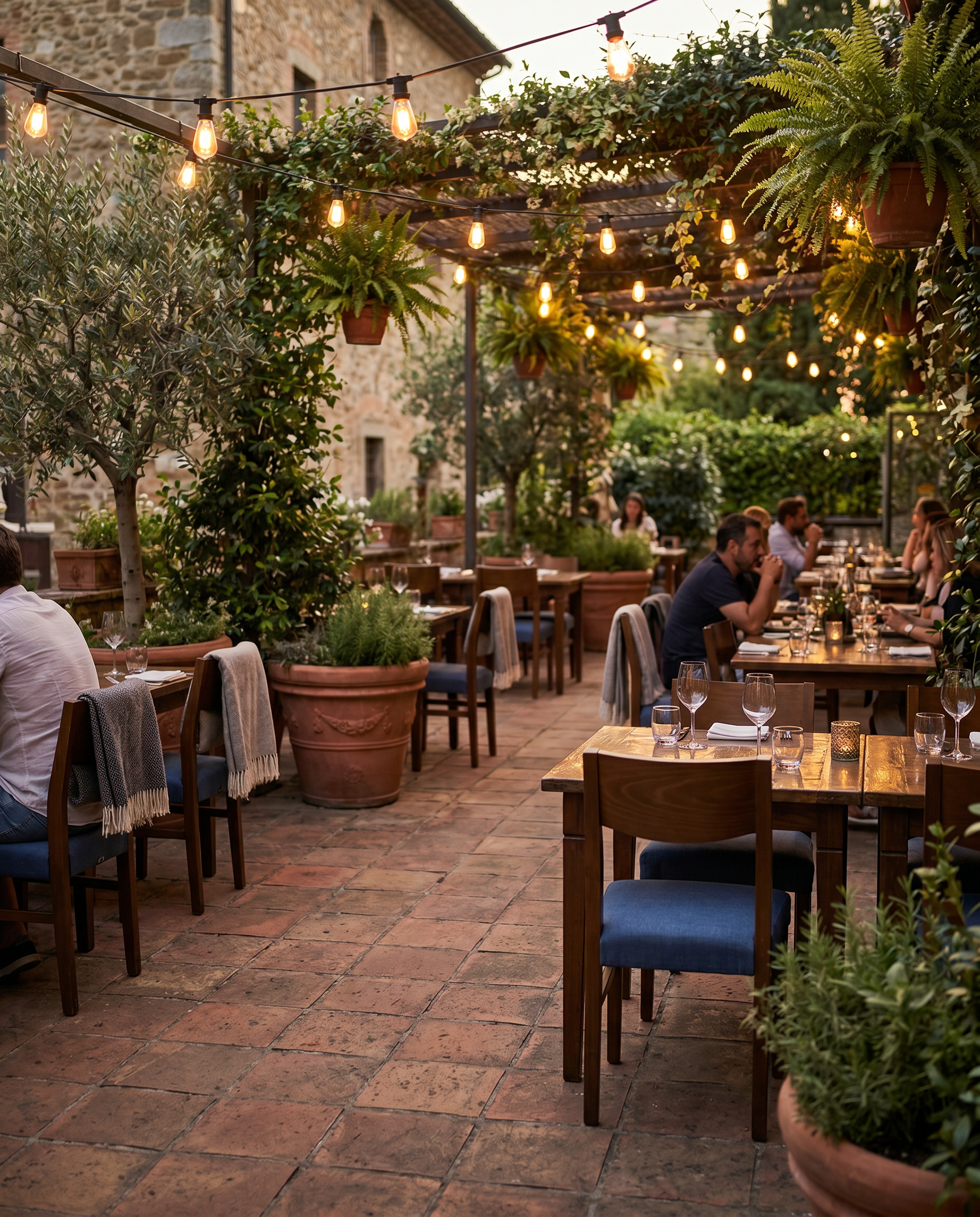 Windsor ahşap sandalye - restoran terası