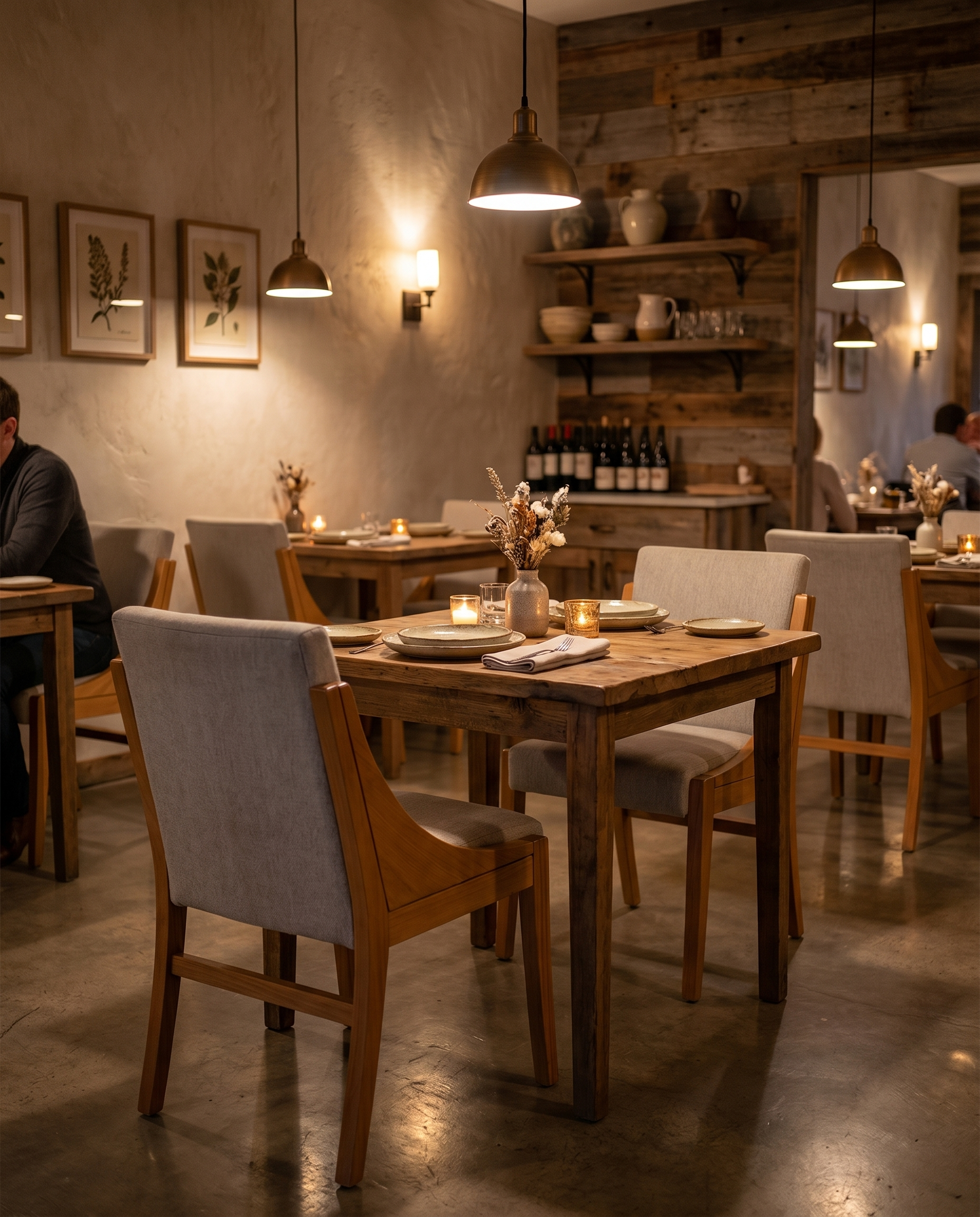 Monaco ahşap sandalye - butik restoran