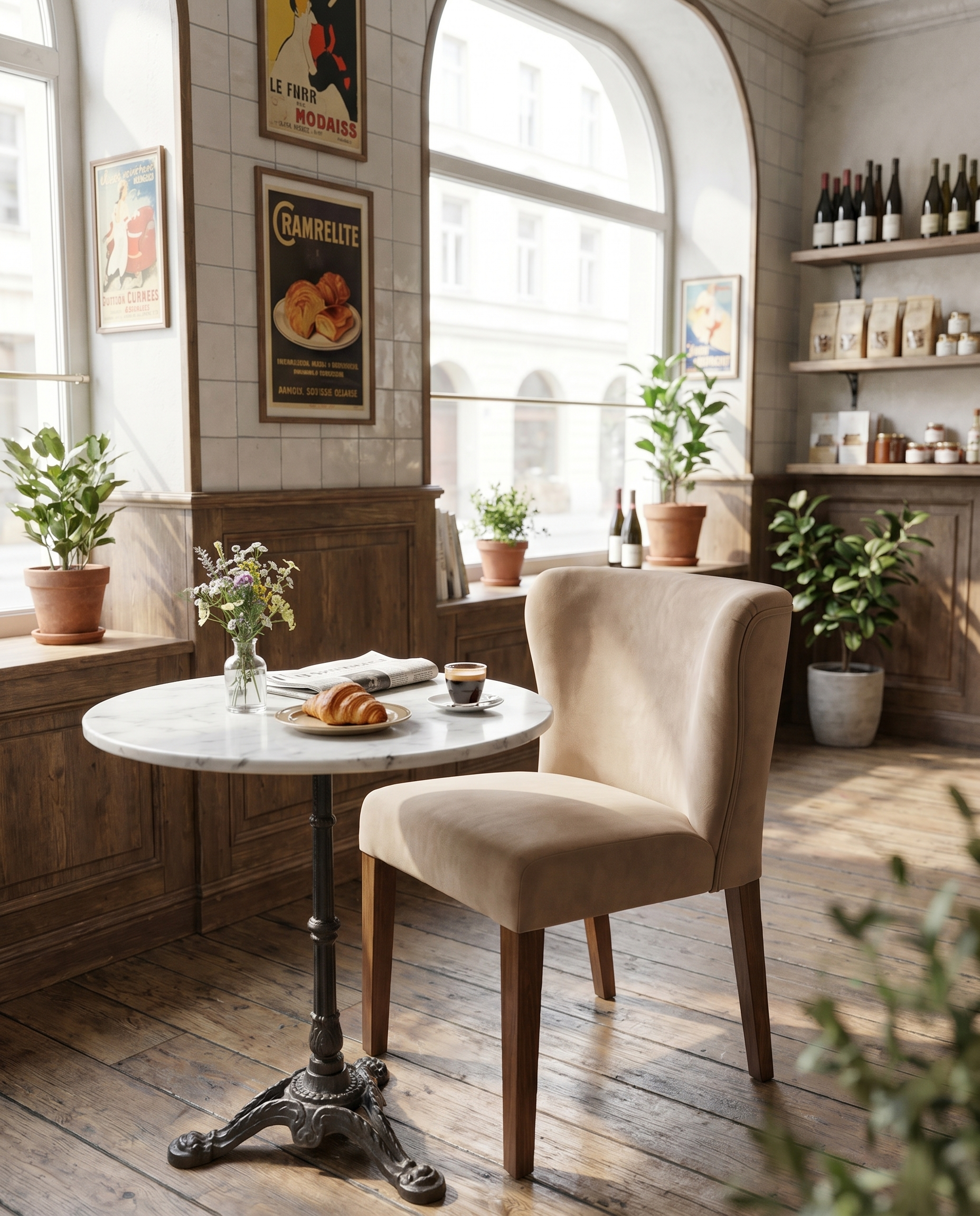 Napoli ahşap sandalye - bistro