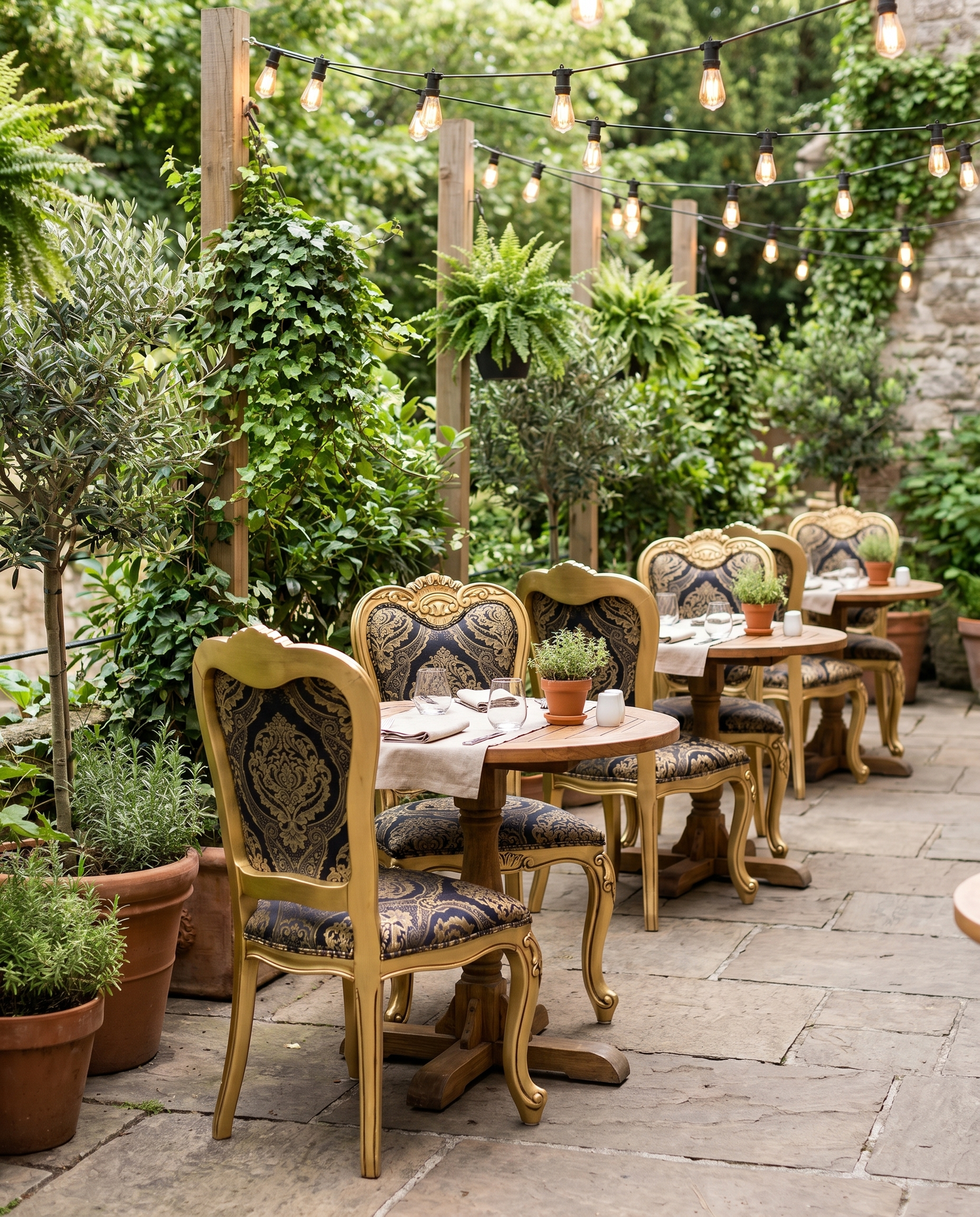 Modena ahşap sandalye - restoran terası