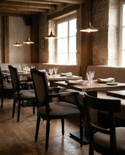 Mantova ahşap sandalye - butik restoran