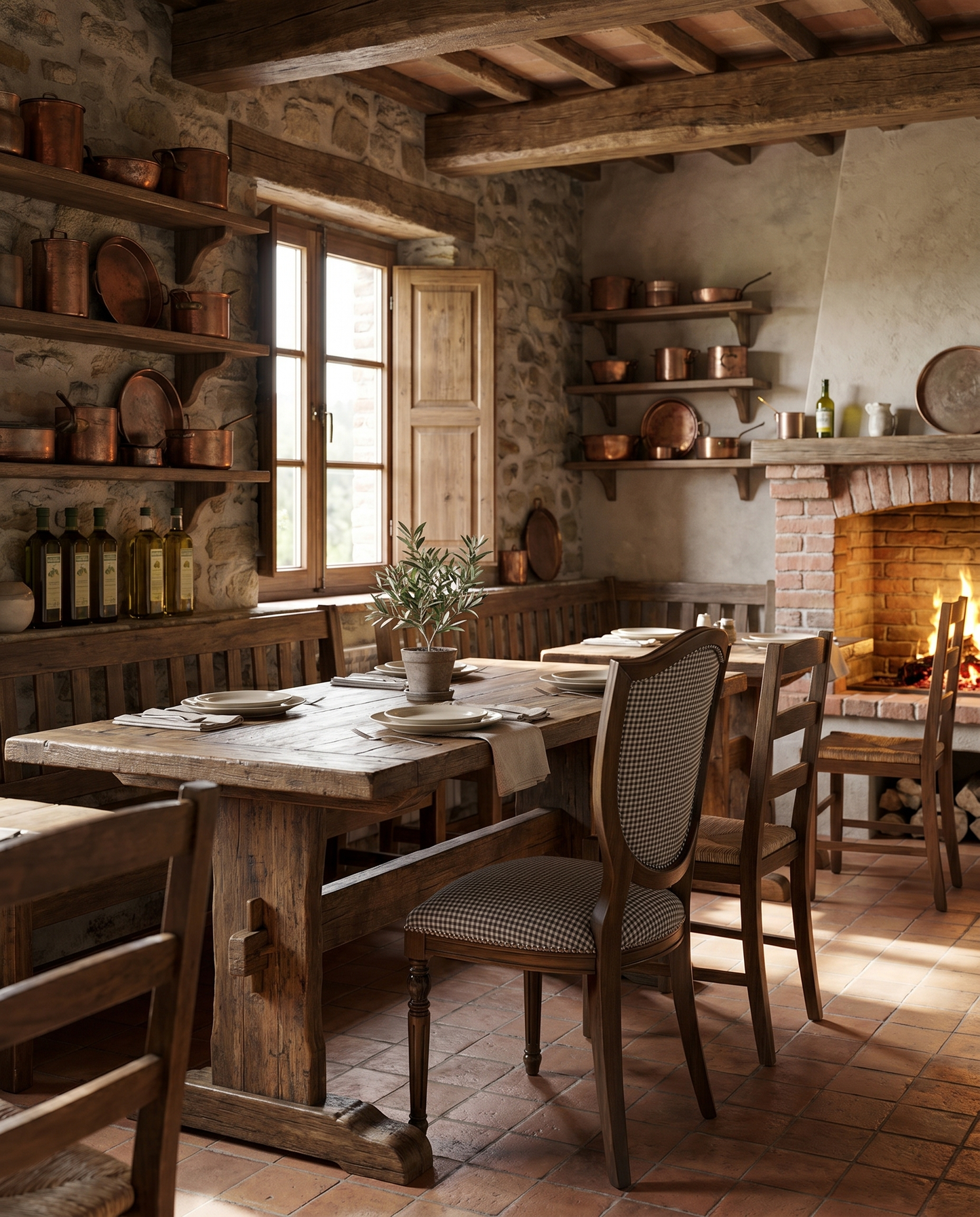 Ferrara ahşap sandalye - trattoria
