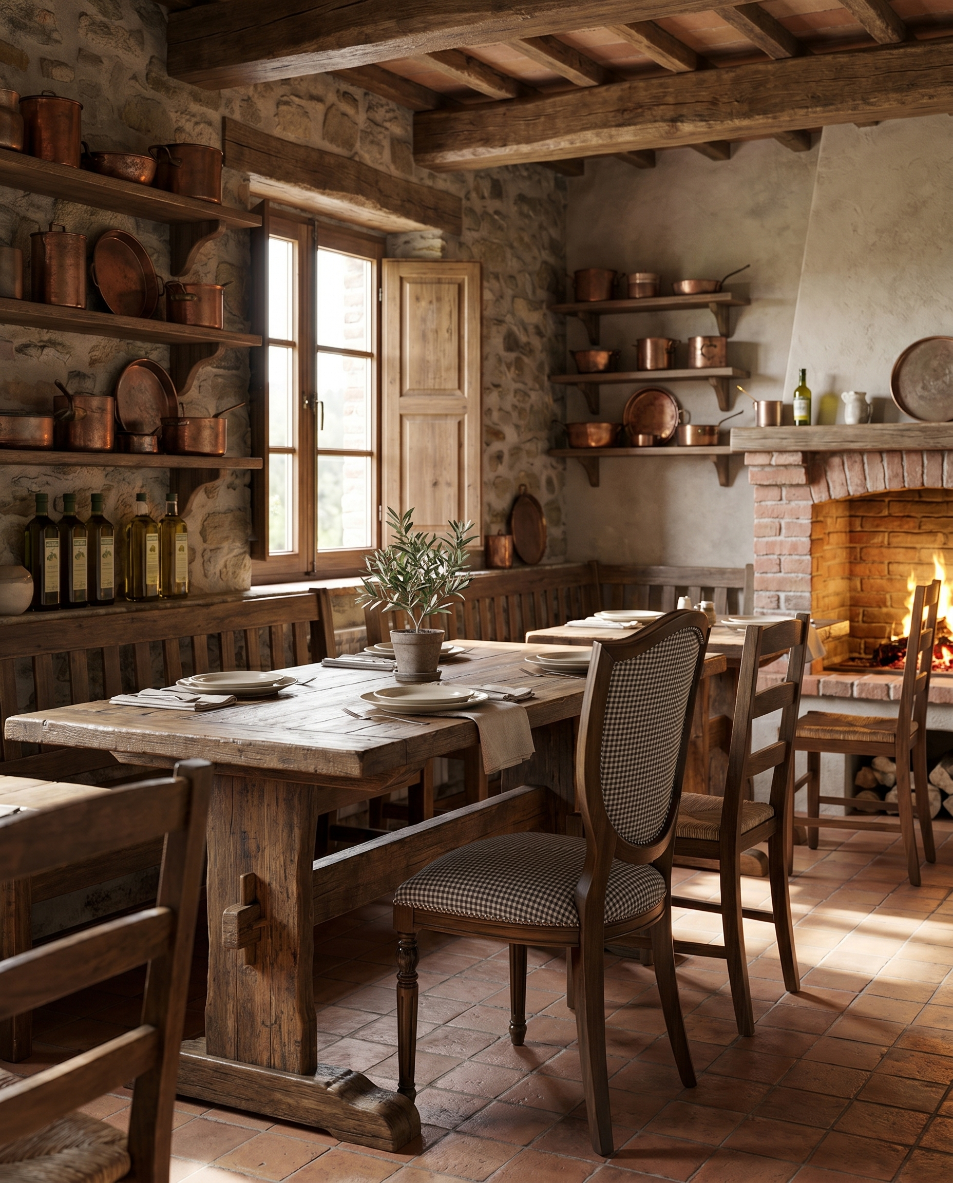 Ferrara ahşap sandalye - trattoria