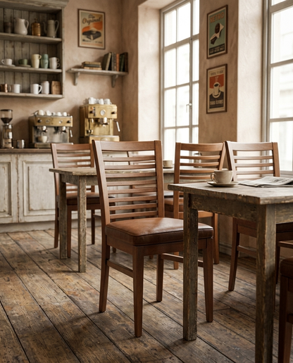 Rapallo ahşap sandalye - vintage kafe