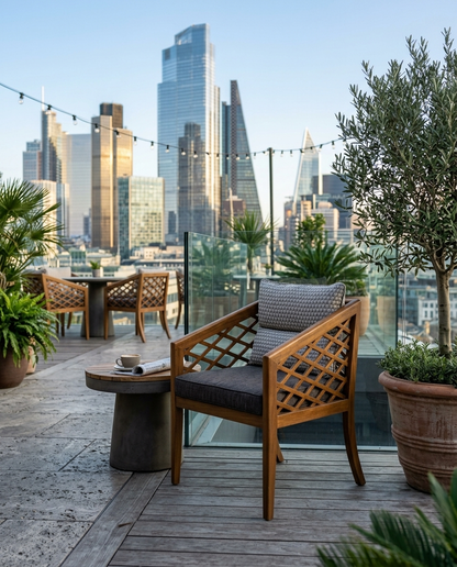 Thessaly ahşap sandalye - rooftop bar