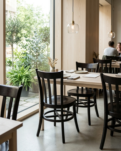 Evora ahşap sandalye - İskandinav restoran