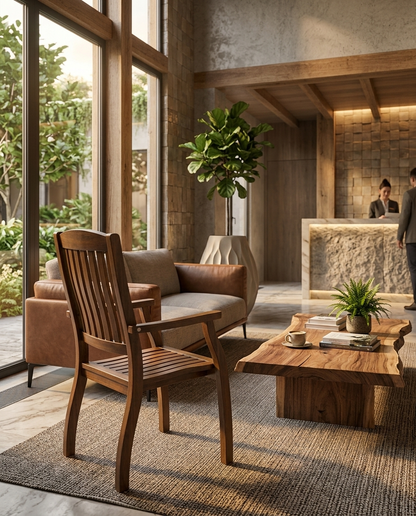 Tyrol ahşap sandalye - otel resepsiyon oturma alanı