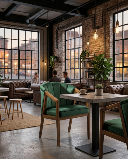 Dinant ahşap sandalye - endüstriyel loft kafe