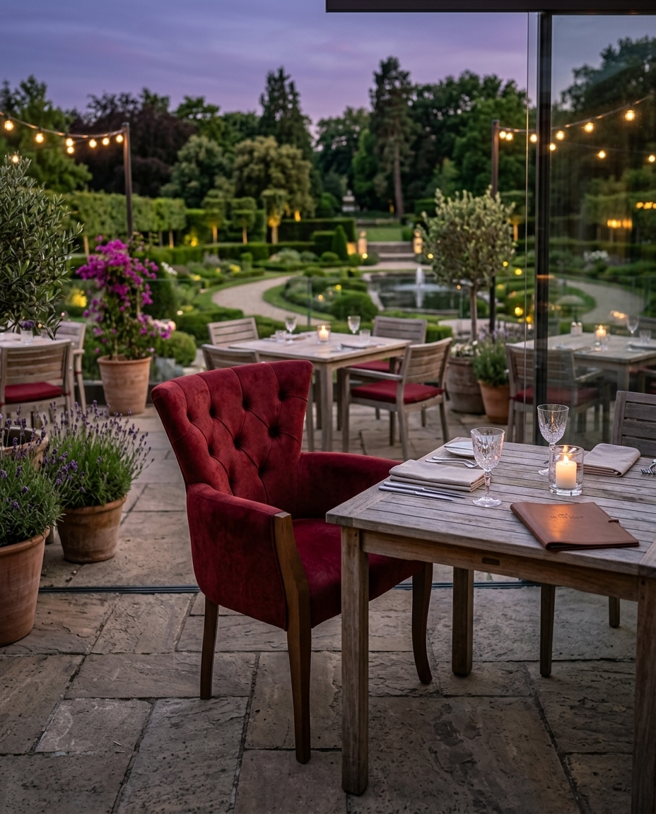 Helsingor ahşap sandalye - otel teras restoranı