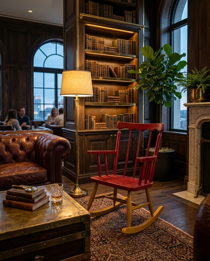Tromso ahşap sandalye - otel kütüphanesi