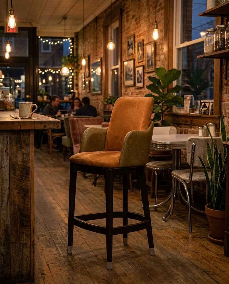 Lofoten ahşap sandalye - vintage kafe