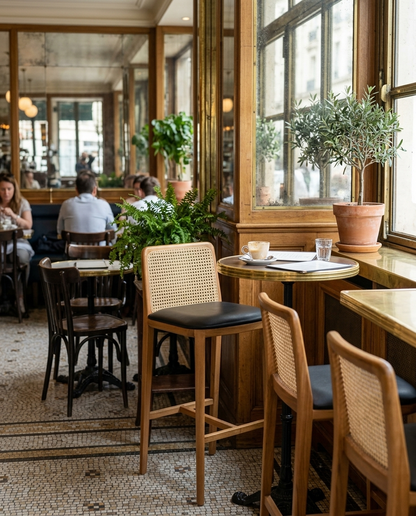 Visby ahşap sandalye - brasserie