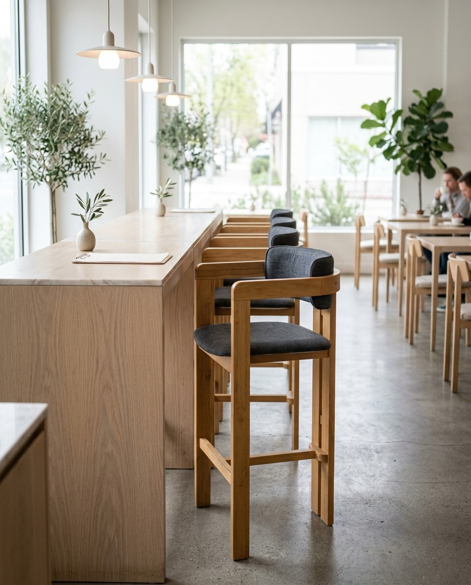 Vaasa ahşap sandalye - İskandinav restoran